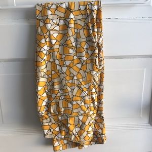 OS LulaRoe candy corn leggings